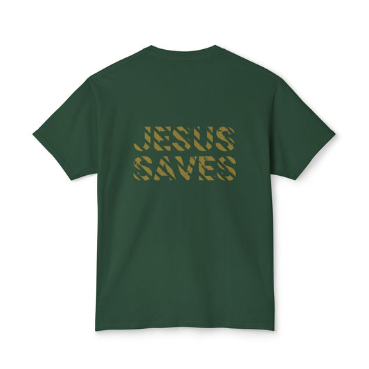 "Jesus saves" t-shirt