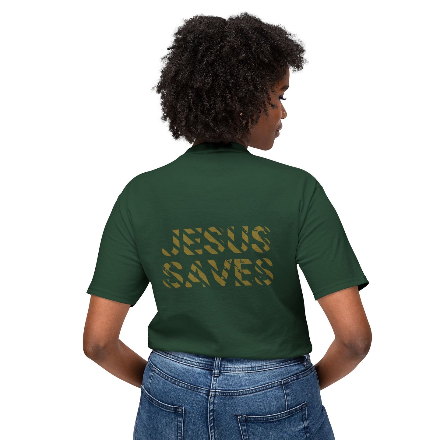 "Jesus saves" t-shirt