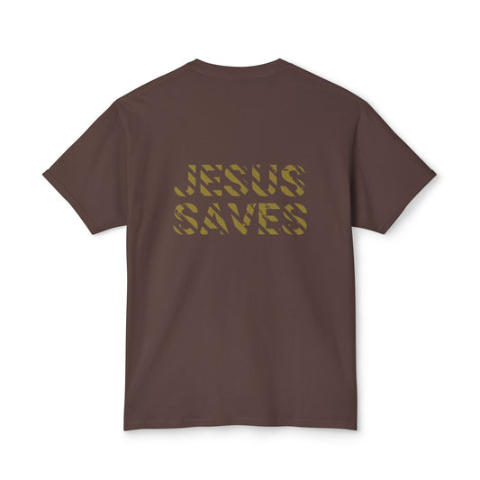 "Jesus saves" t-shirt